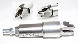 Custom hydraulic pinch off tool with modifed jaws HYX-122
